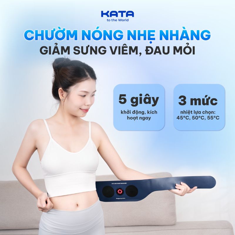 Chườm nóng thông minh NTC kết hợp ánh sáng đỏ 660nm giúp giảm đau, phục hồi nhanh hơn