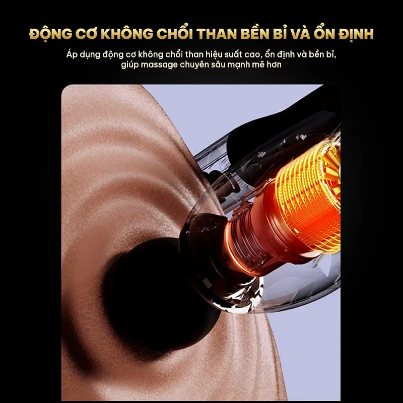 Động cơ không chổi than mạnh mẽ, vận hành êm ái và bền bỉ