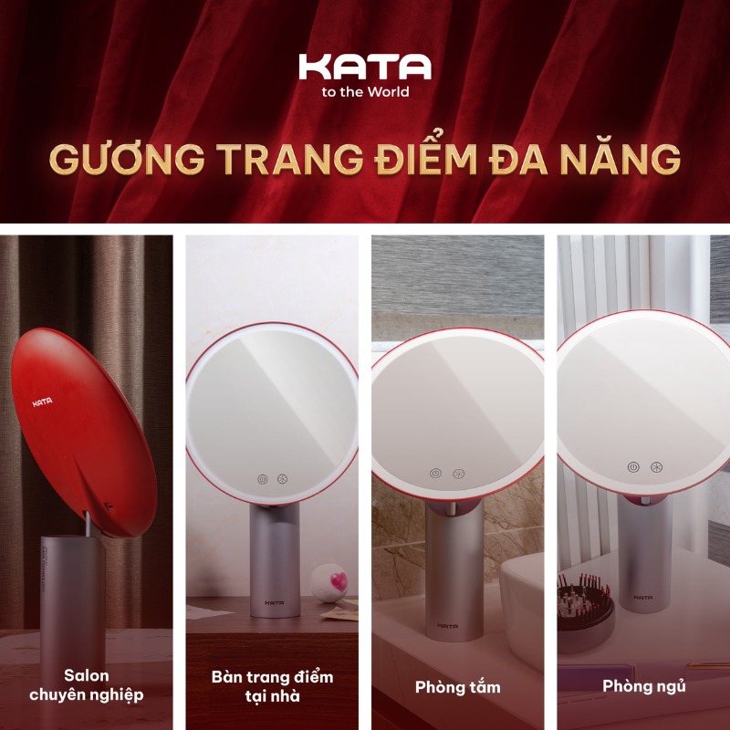 Gương trang điểm LED KATA Miro O2